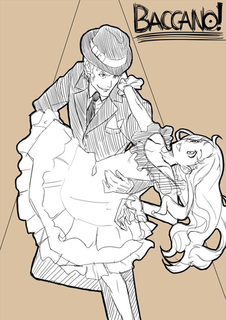 miria harvent and isaac dian (baccano!) drawn by hirabaru_kenji