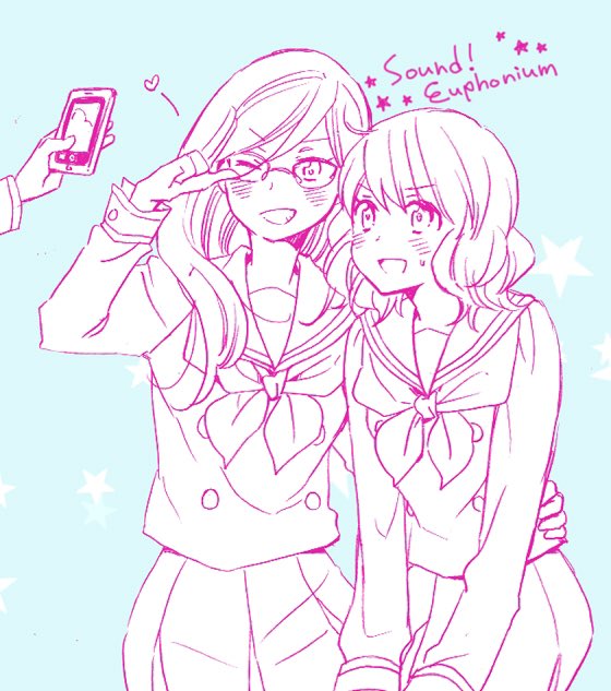 oumae kumiko and tanaka asuka (hibike! euphonium) drawn by asada_nikki