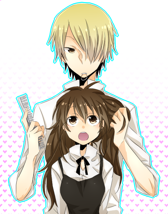 taneshima popura and satou jun (working!!) drawn by tooru_(jux)