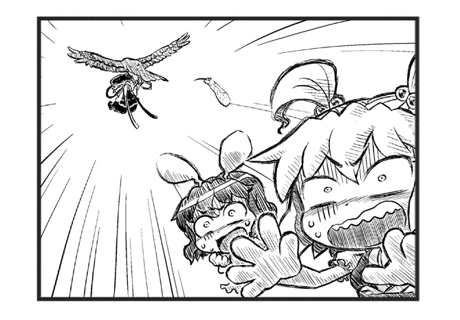inaba tewi, shiki eiki, and onozuka komachi (touhou) drawn by abua