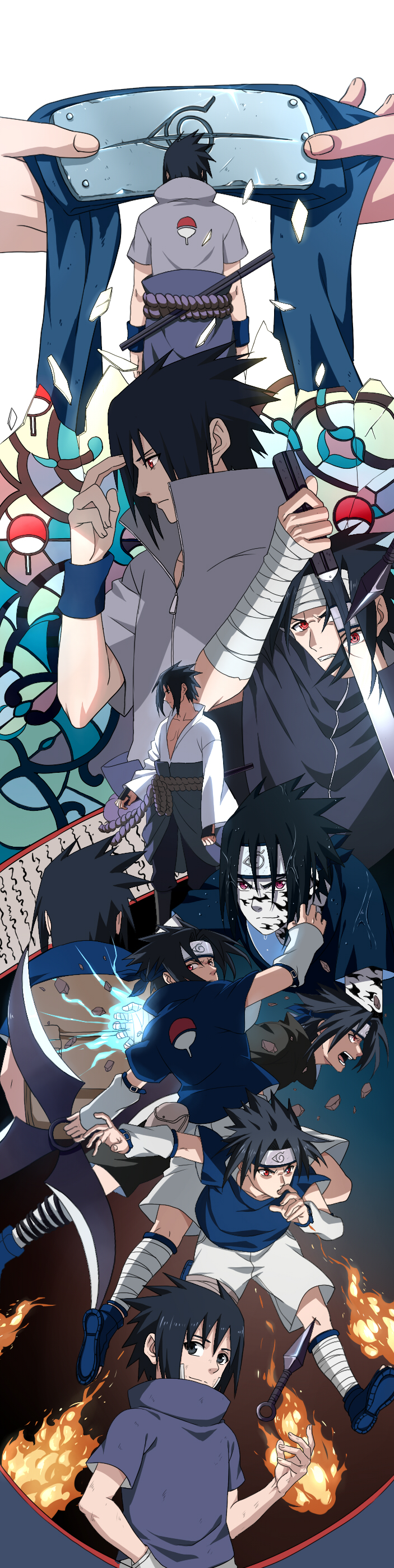 uchiha sasuke and uchiha itachi (naruto and 1 more) drawn by kurohane