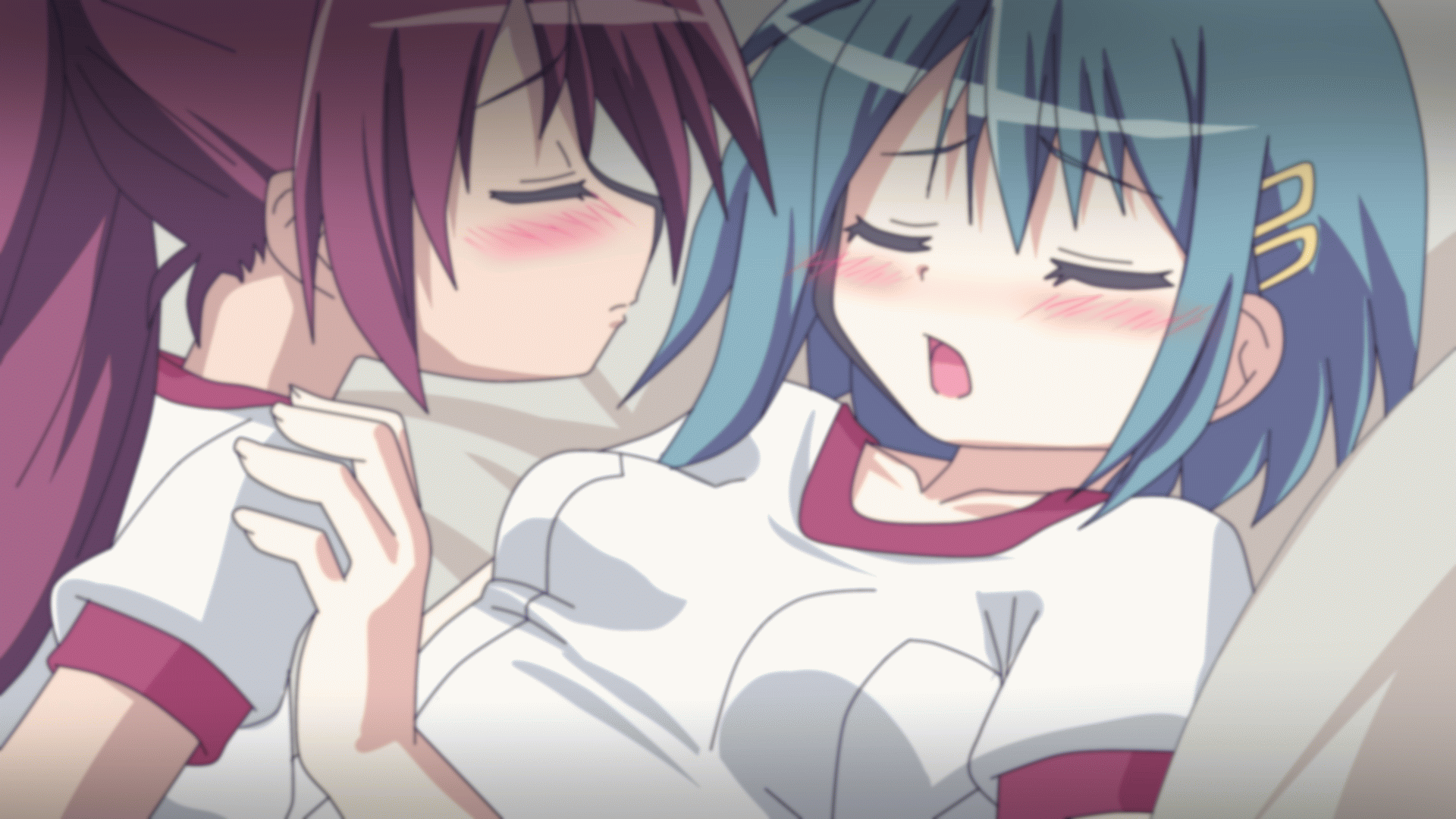 miki sayaka and sakura kyoko (mahou shoujo madoka magica) drawn by hangaku