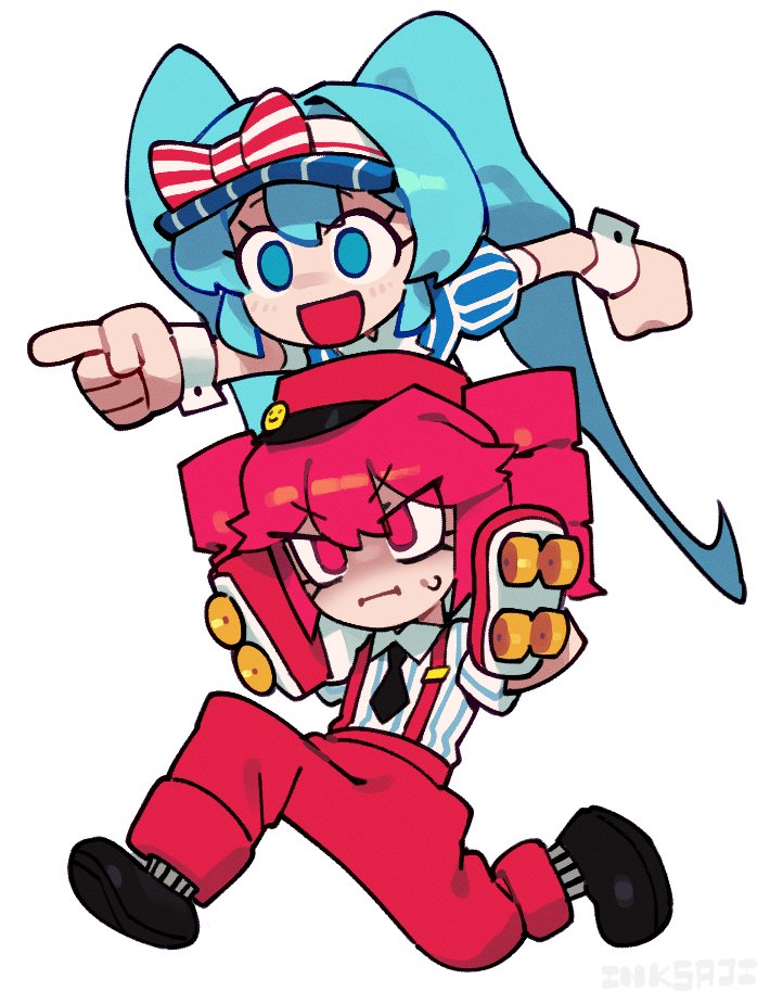 hatsune miku and kasane teto (vocaloid and 2 more) drawn by inktaru