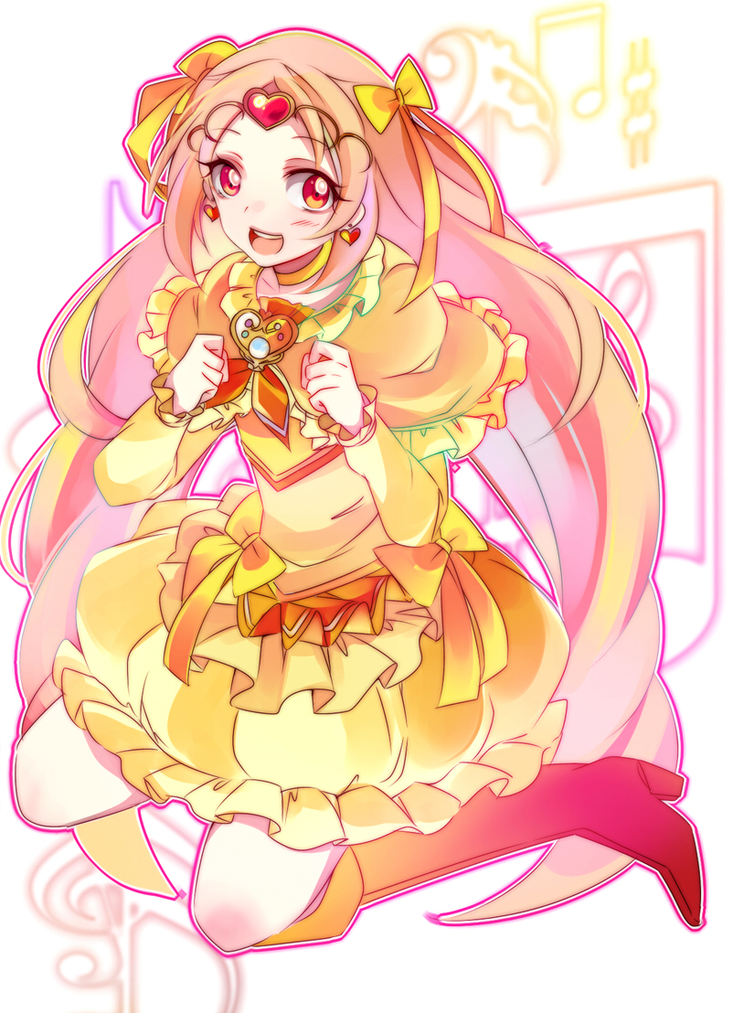shirabe ako and cure muse (precure and 1 more) drawn by hoe_satsuki