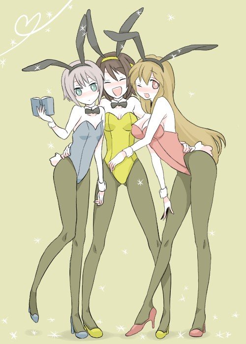 suzumiya haruhi, nagato yuki, and asahina mikuru (suzumiya haruhi no yuuutsu) drawn by beniko