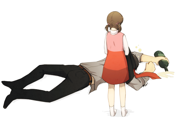doujima nanako and doujima ryoutarou (persona and 1 more) drawn by hanpetos