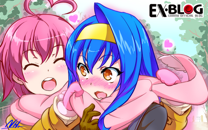 aino heart and tsuzura saki (arcana heart) drawn by numahana