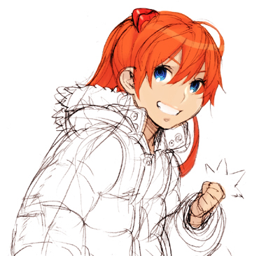 souryuu asuka langley (neon genesis evangelion) drawn by shiohara_shin'ichi