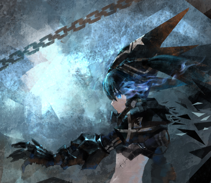 black rock shooter and insane black rock shooter (black rock shooter) drawn by cancer_(zjcconan)