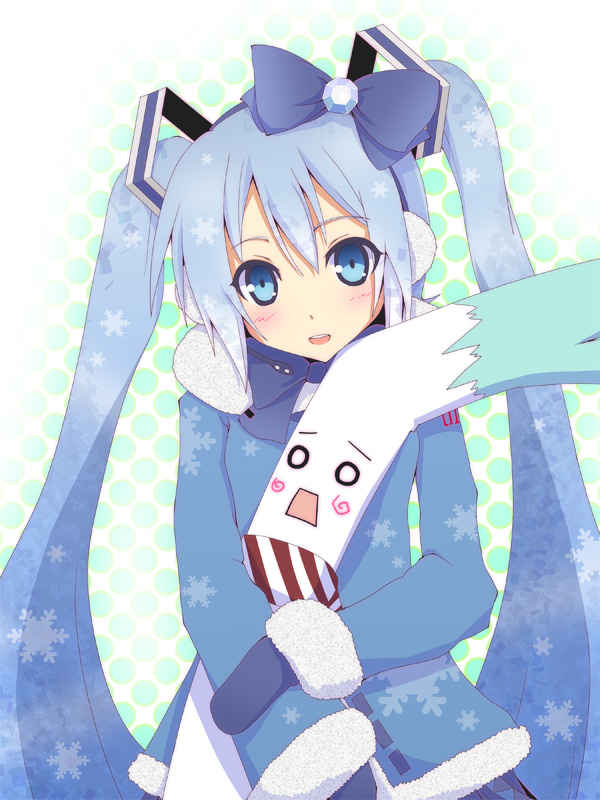 hatsune miku and yuki miku (vocaloid) drawn by koumei_(harmonizer)