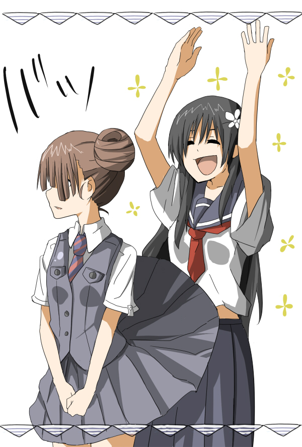 saten ruiko and juufuku miho (toaru majutsu no index and 1 more) drawn by hyaku_(6974)