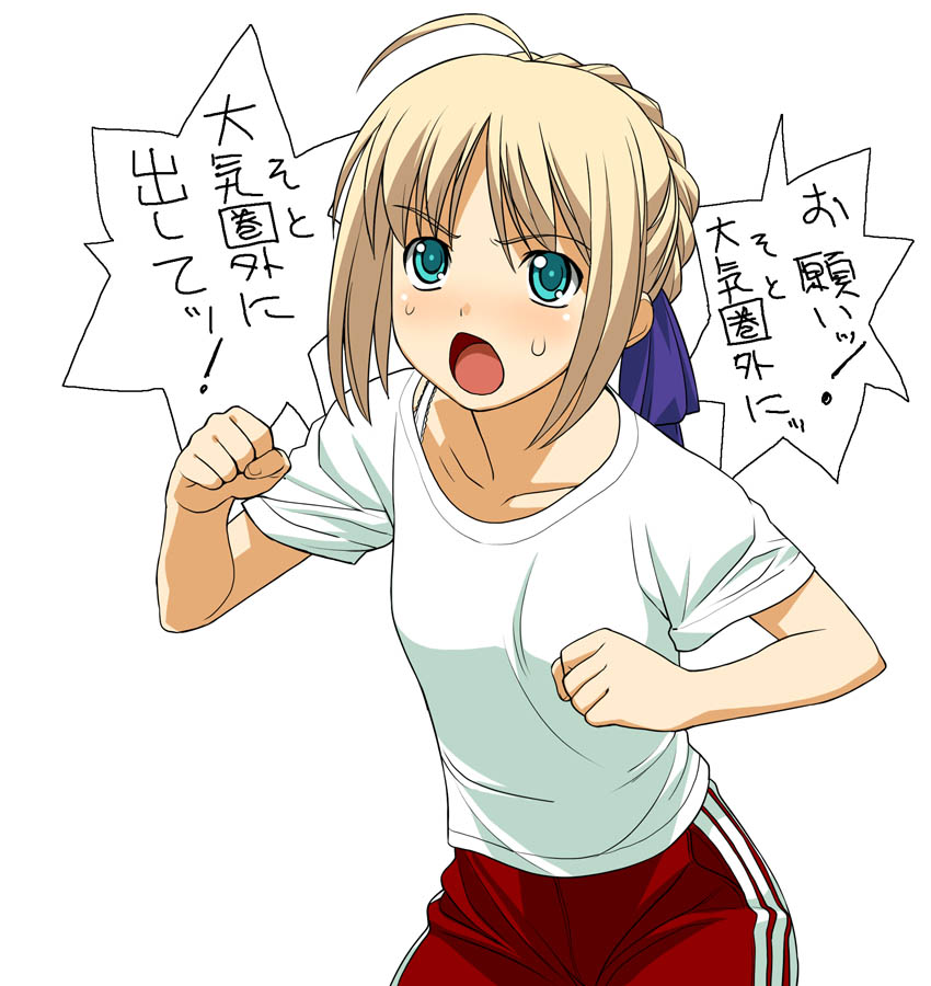 artoria pendragon and saber (fate and 1 more) drawn by a1_(initial-g)