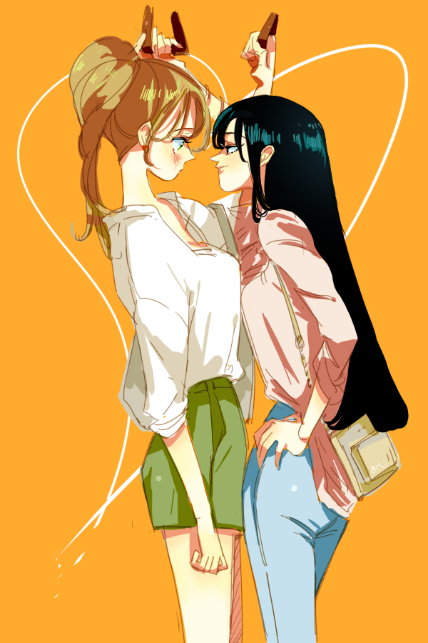 hino rei and kino makoto (bishoujo senshi sailor moon) drawn by aroi_(euza)