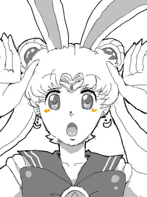 tsukino usagi and sailor moon (bishoujo senshi sailor moon) drawn by azuma_yukihiko