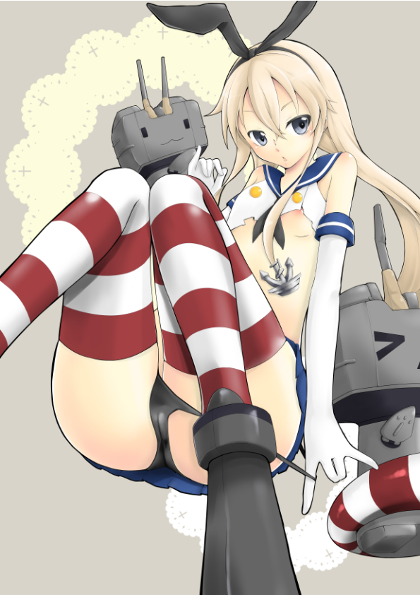 shimakaze and rensouhou-chan (kantai collection) drawn by yukinosora7