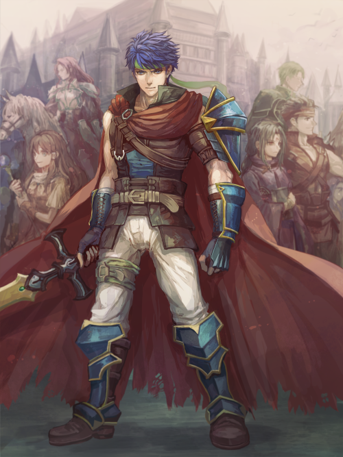 ike, soren, mist, titania, boyd, and 1 more (fire emblem and 2 more) drawn by senano-yu