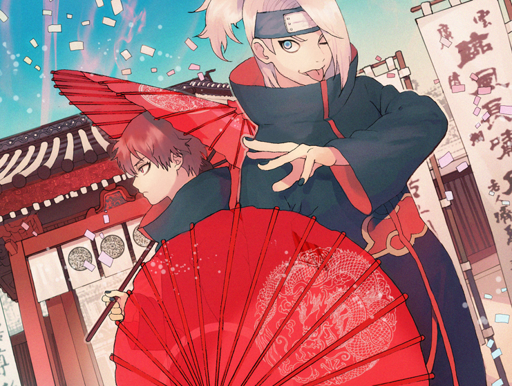 deidara and sasori (naruto and 1 more) drawn by mtmt_mtmt