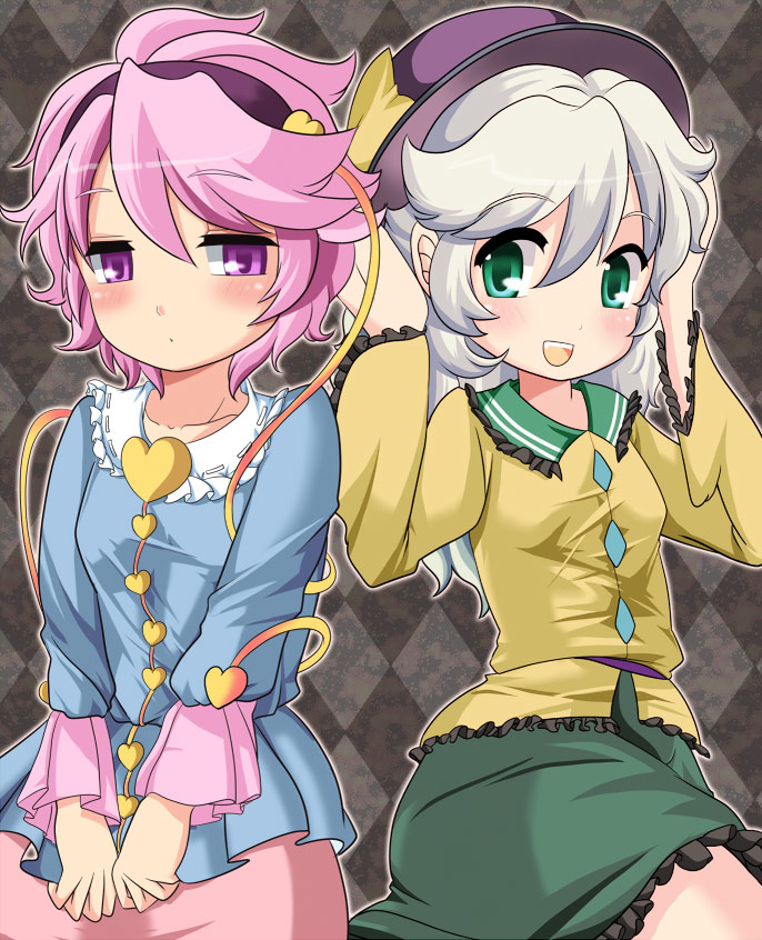 komeiji koishi and komeiji satori (touhou) drawn by ghost-cure