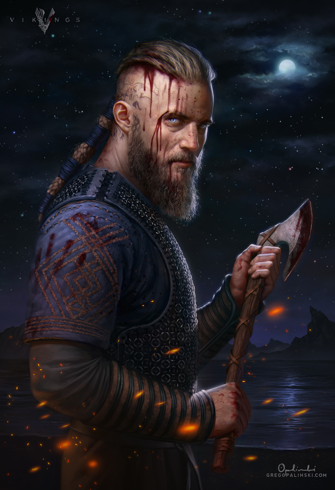ragnar lothbrok (vikings) drawn by greg_opalinski