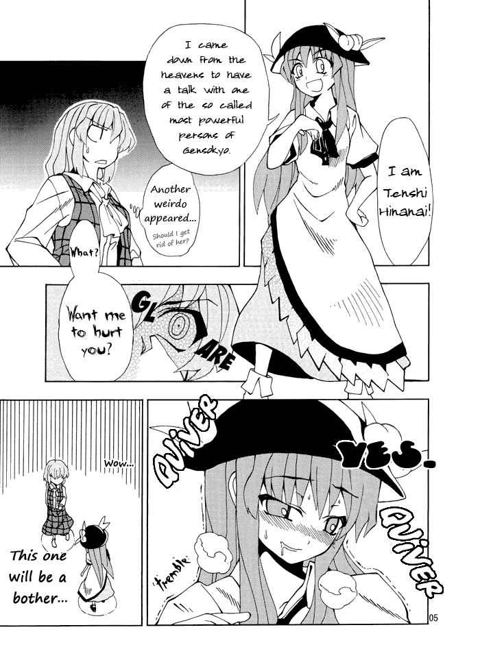kazami yuuka and hinanawi tenshi (touhou) drawn by fuantei