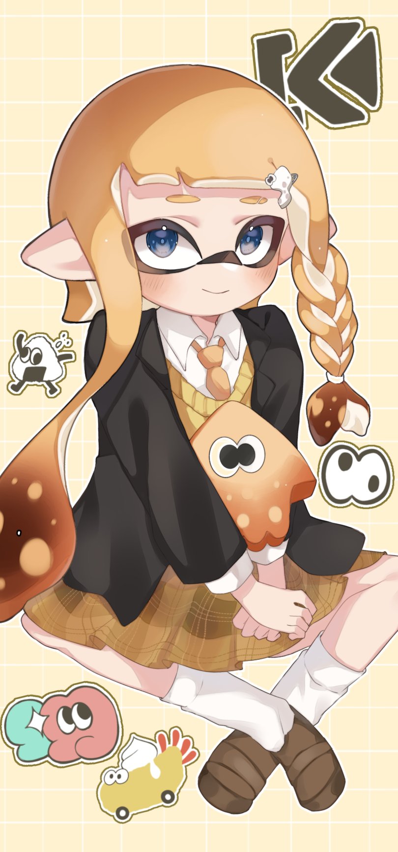 inkling player character and inkling girl (splatoon) drawn by kiruha1019