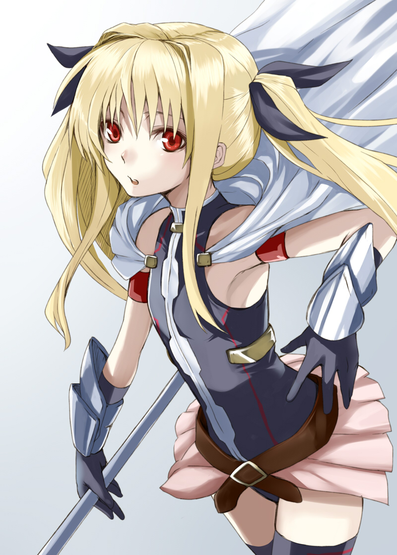 fate testarossa and bardiche (lyrical nanoha and 3 more) drawn by simon_(n.s_craft)