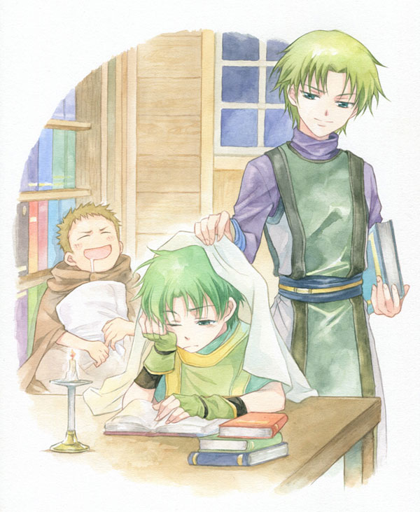 raigh, lugh, and chad (fire emblem and 1 more) drawn by agahari