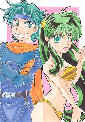 lum and zed (urusei yatsura and 2 more) drawn by ichiro_akashiya