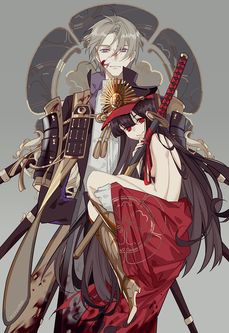 oda nobunaga and heshikiri hasebe (fate and 2 more) drawn by instocklee