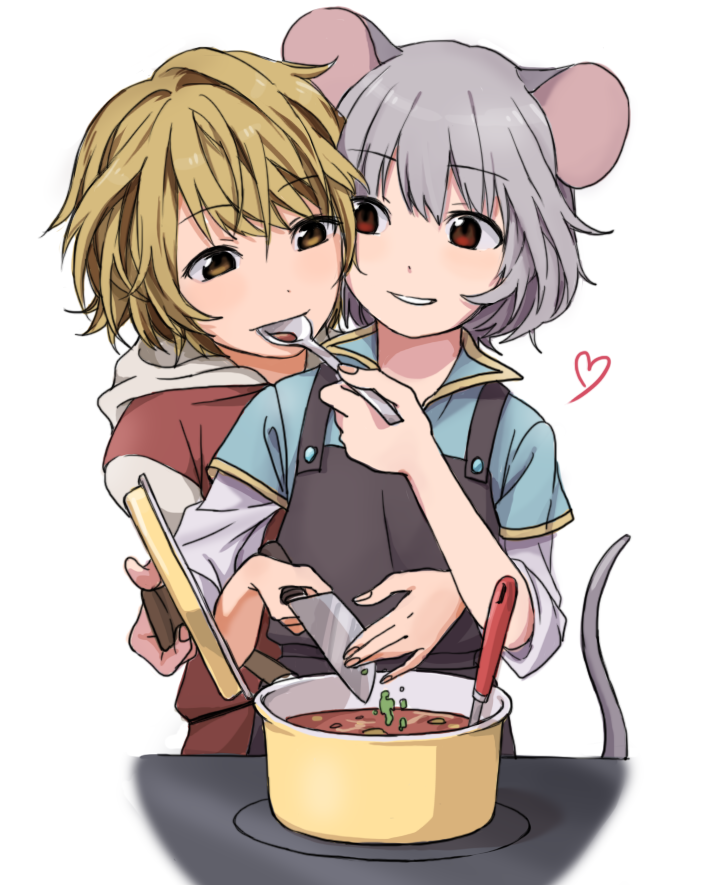 nazrin and toramaru shou (touhou) drawn by toujou_(toujou_ramen)