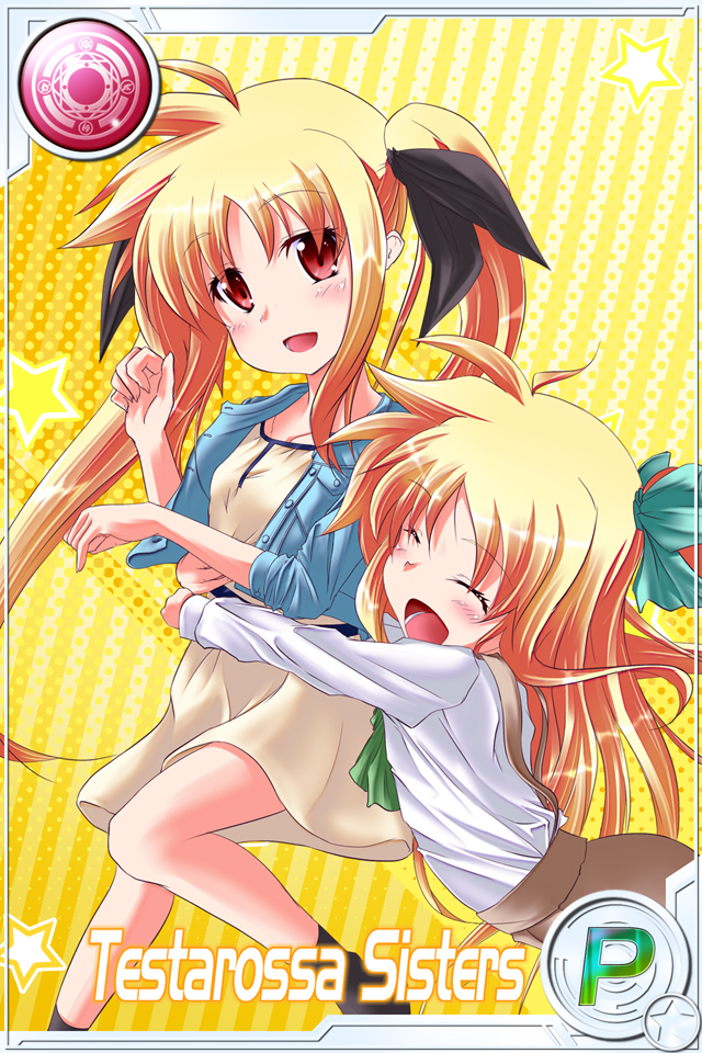 fate testarossa and alicia testarossa (lyrical nanoha and 1 more) drawn by kunon