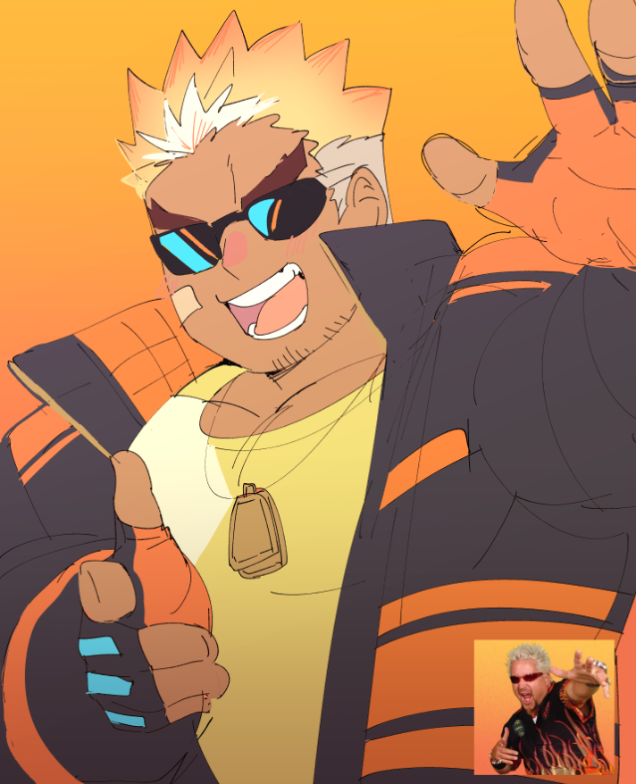 ulaanbaatar and guy fieri (tokyo afterschool summoners) drawn by yuufreak