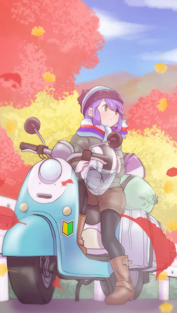 shima rin (yurucamp and 1 more) drawn by akaimame