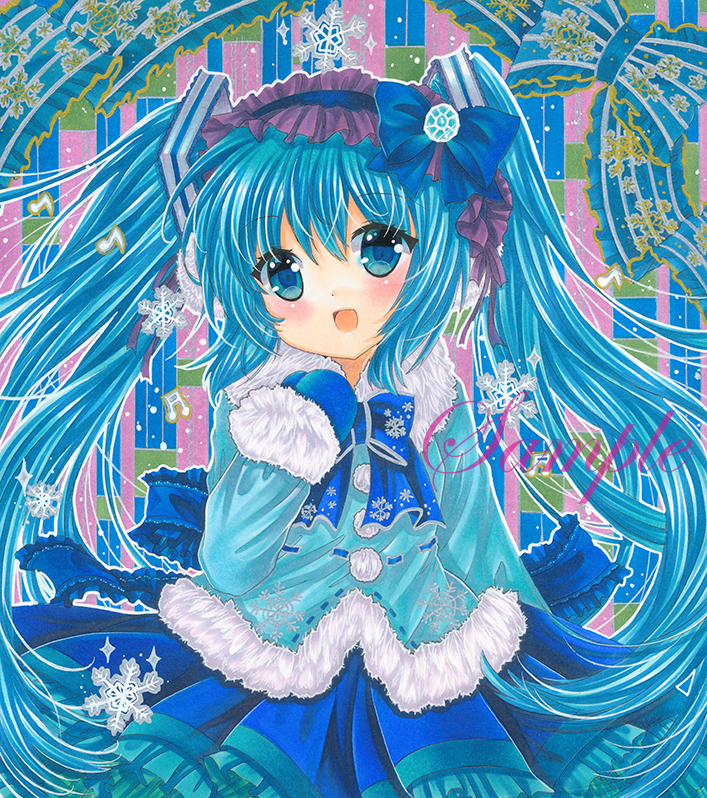 hatsune miku and yuki miku (vocaloid) drawn by rui_(sugar3)