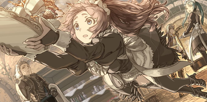 felicia, jakob, flora, and gunter (fire emblem and 1 more) drawn by harusame_(rueken)