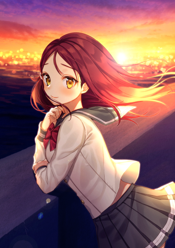sakurauchi riko (love live! and 1 more) drawn by moyui_(myi_005)