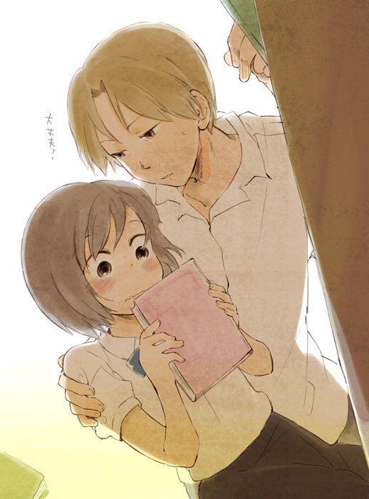 asaba yuuta and takahashi rina (kimi to boku) drawn by mukamo_(inujita)