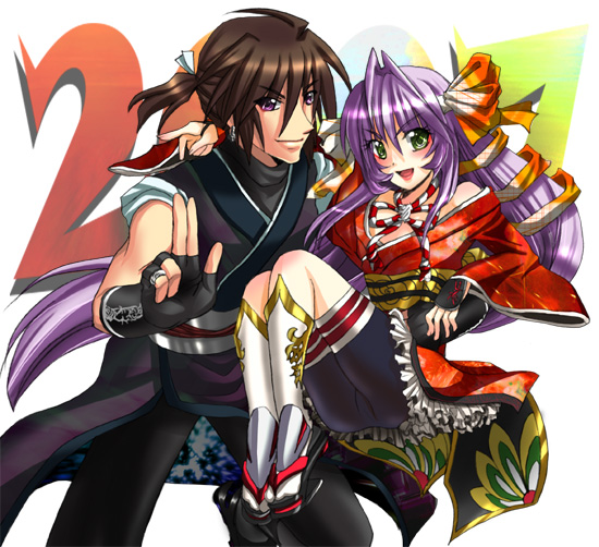 al azif and daijuuji kurou (demonbane) drawn by shinjin_marimo
