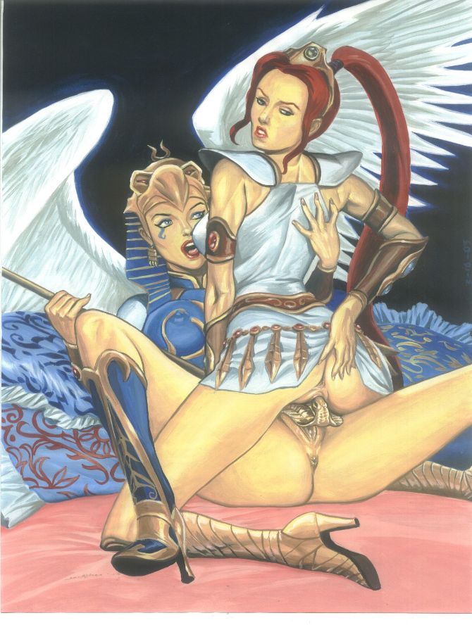 teela and sorceress (masters of the universe) drawn by pandora's_box