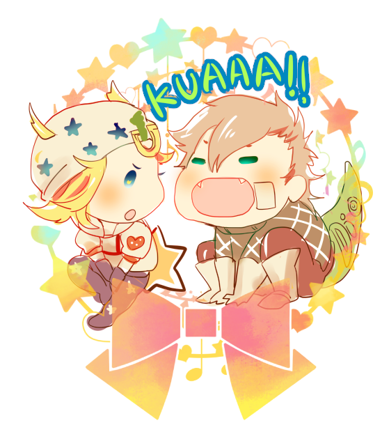 johnny joestar and scary monsters (jojo no kimyou na bouken and 1 more) drawn by suichou