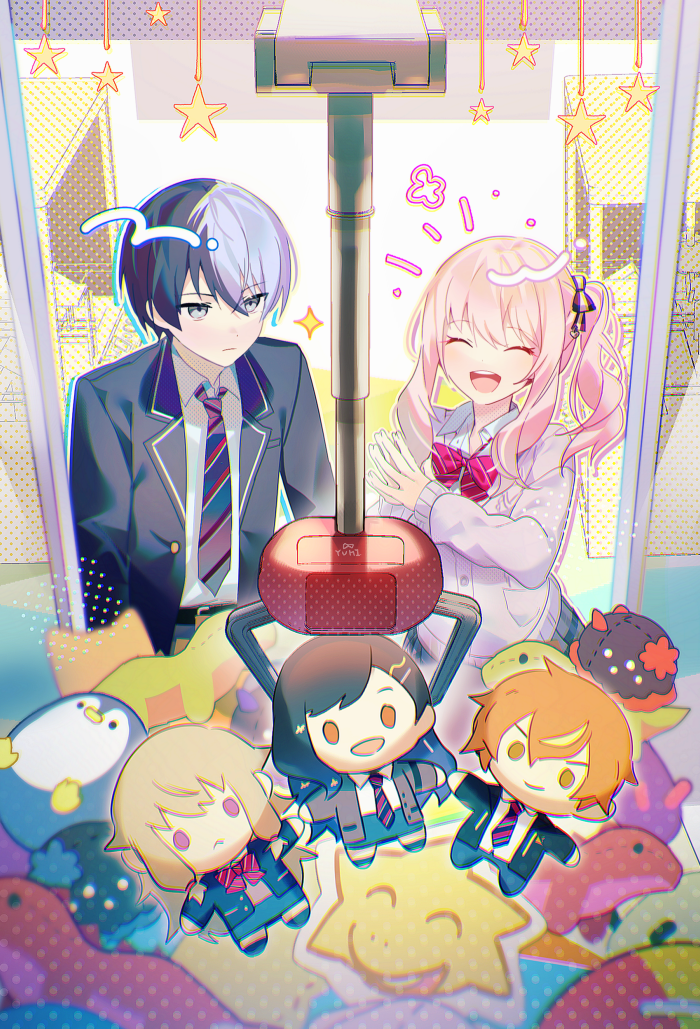 akiyama mizuki, kusanagi nene, shinonome akito, shiraishi an, and aoyagi touya (project sekai) drawn by yuhi_(hssh_6)