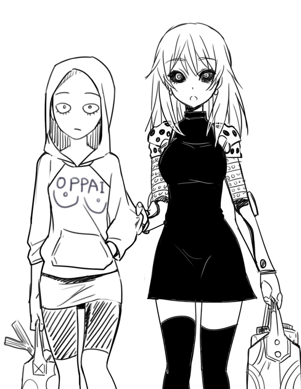 saitama and genos (one-punch man) drawn by mytyl