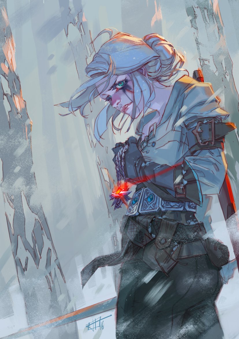 ciri (the witcher and 1 more) drawn by toni_infante
