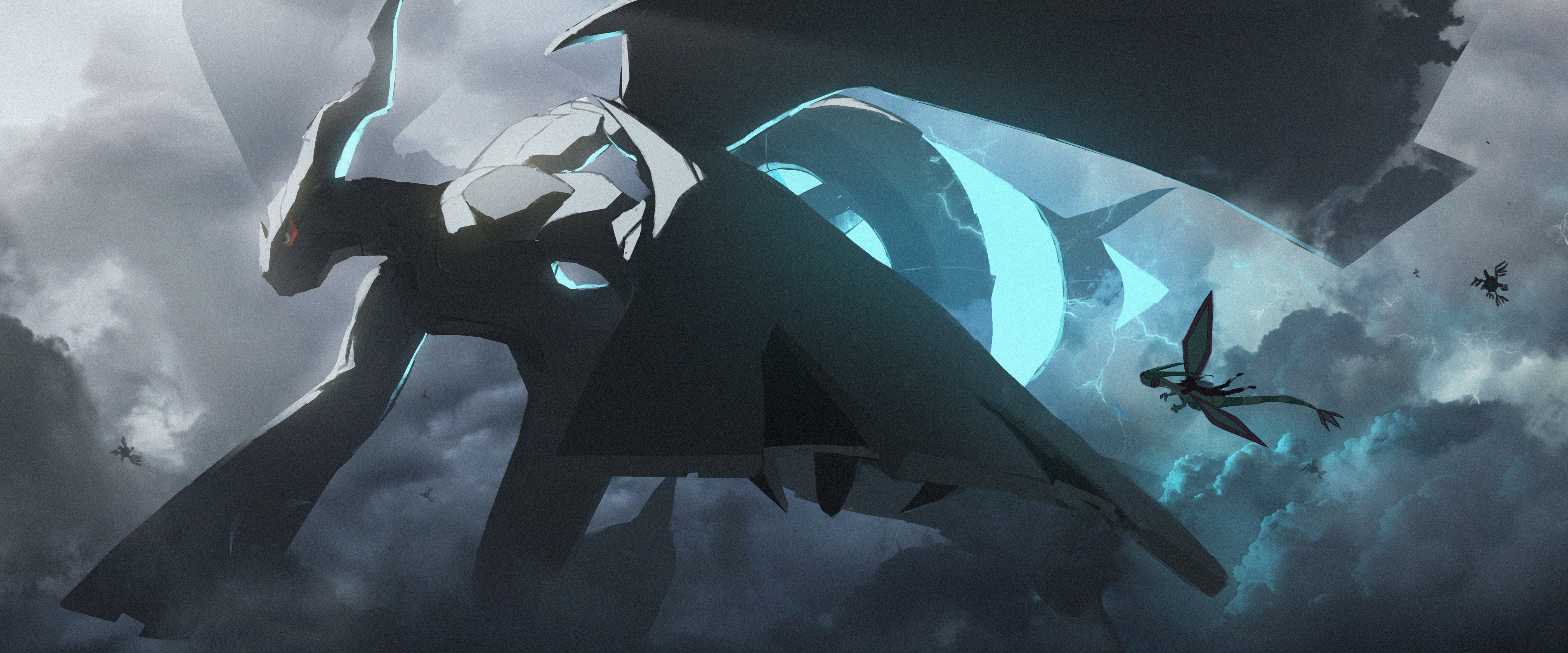 Female Protagonist Flygon Zekrom And Sigilyph Pokemon And 2 More Drawn By Asteroid Ill Danbooru