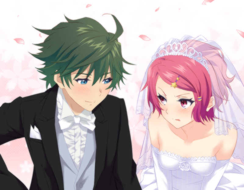 minase koito and ichijou haruhiko (musaigen no phantom world) drawn by inui_sanagi