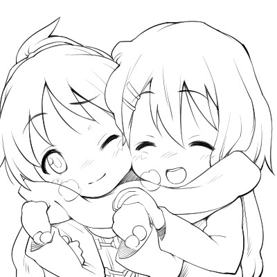 hirasawa yui and hirasawa ui (k-on!) drawn by hairu