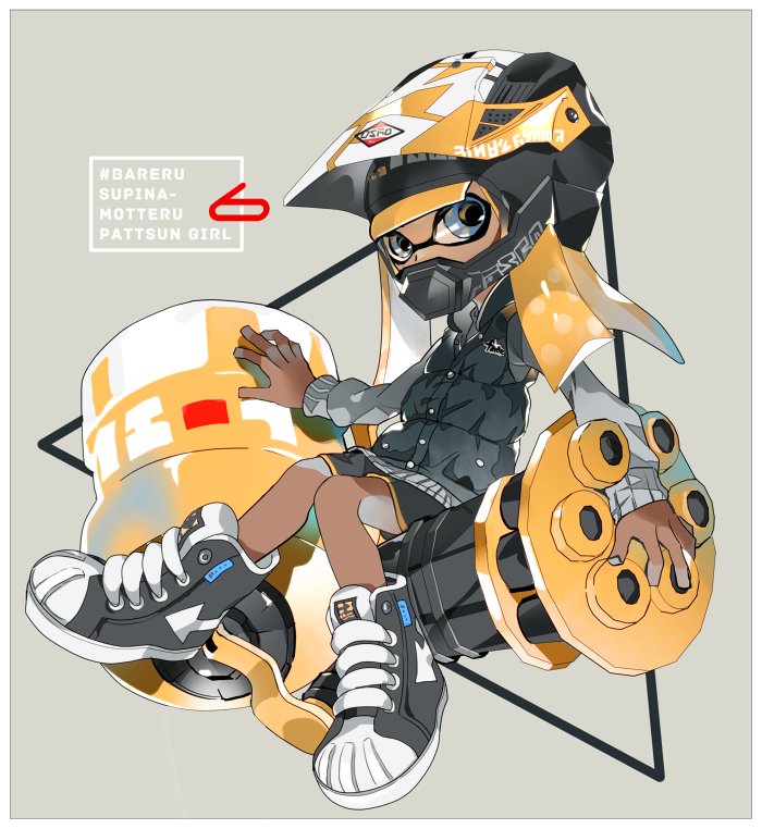 inkling player character and inkling girl (splatoon) drawn by yoshida_(ne)