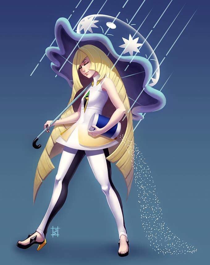 lusamine and nihilego (pokemon and 2 more) drawn by isquaredart