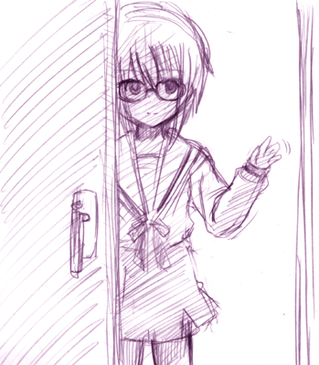nagato yuki (suzumiya haruhi no yuuutsu and 1 more) drawn by cea_se