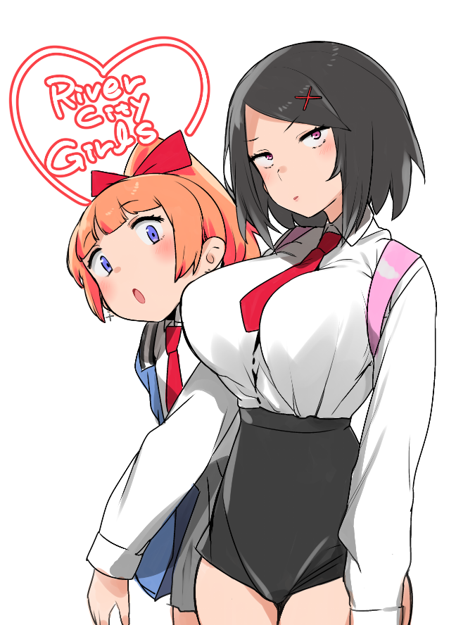 kyoko and misako (kunio-kun series and 1 more) drawn by shikosour